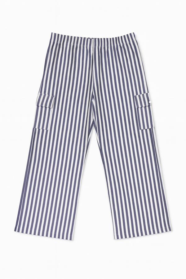 Blue Stripe Cotton Trousers