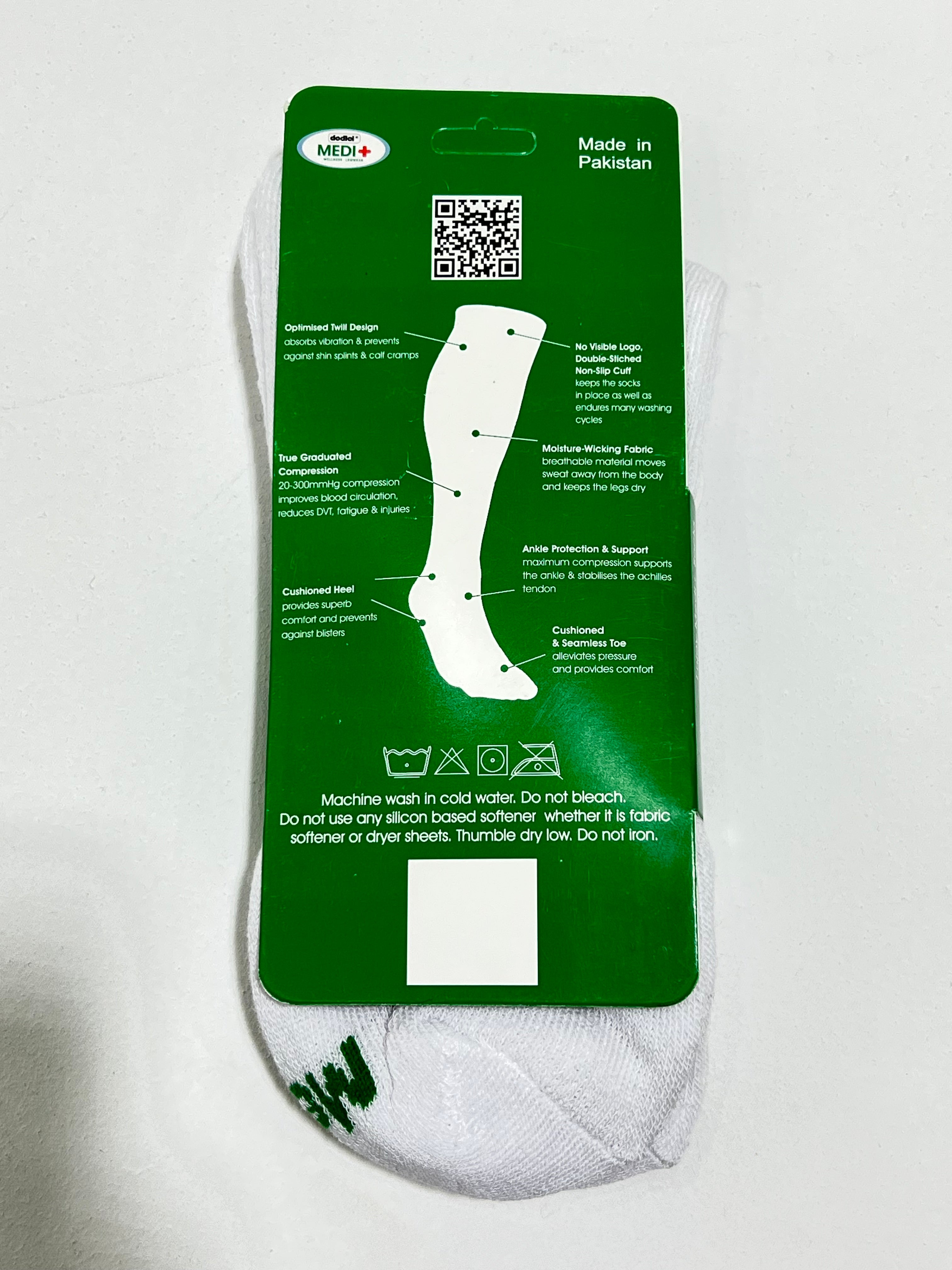 White Medicated Socks