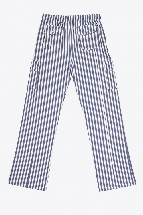 Blue Stripe Cotton Trousers